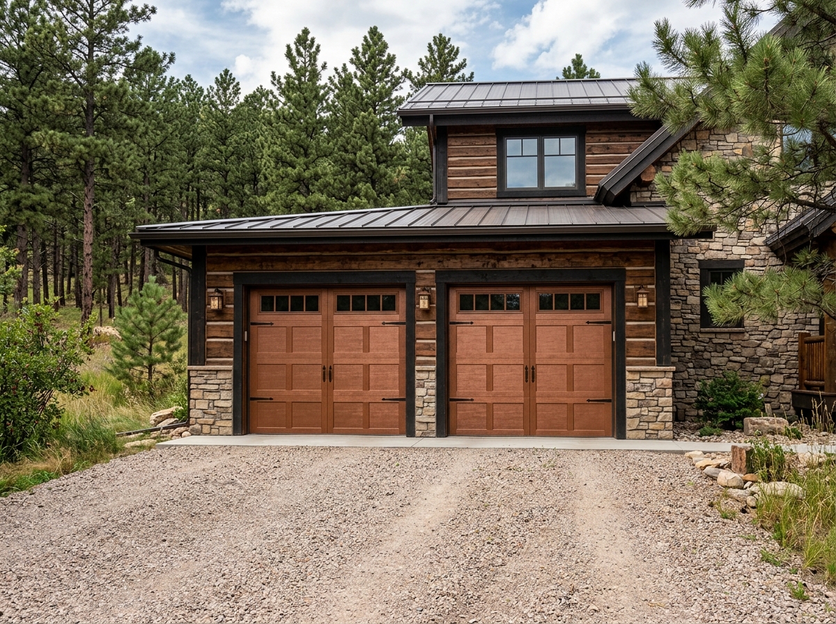 Two-bay door replacement — Garage Doors project in Sundance, WY