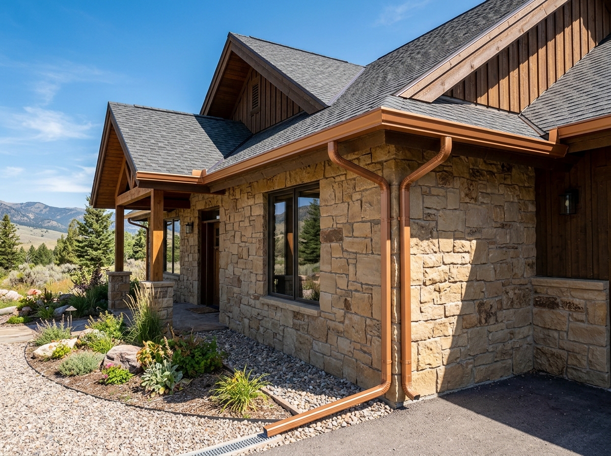 6" K-style gutter run — Seamless Gutters project in Buffalo, WY