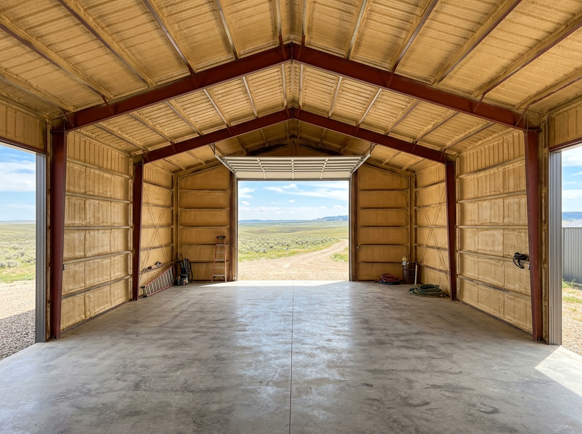 Shop & pole-barn insulation — Spray Foam project in Hulett, WY